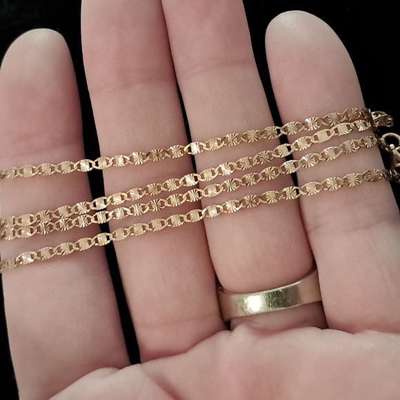 Italian 14kt Rose Gold Over 925 Sterling Silver Chain Necklace. - Picture 1 of 5
